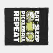 Couverture Polaire Eat Sleep Pickleball Répéter Coach Player Pro Team (Devant (Horizontal))