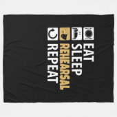 Couverture Polaire Eat Sleep Rehearsal (Devant (Horizontal))