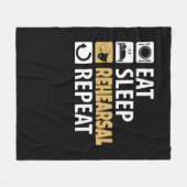 Couverture Polaire Eat Sleep Rehearsal (Devant (Horizontal))