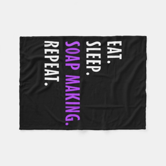 Couverture Polaire Eat Sleep Soap Making Repeat - Crafters Soapmaking (Devant (Horizontal))