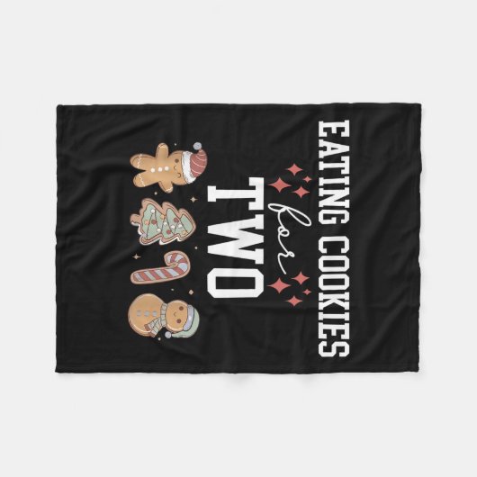 Couverture Polaire Eating Christmas Cookies For Two Pregnancy Reveal (Devant (Horizontal))