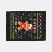 Couverture Polaire Eating For Two Pregnancy Announcement Ugly Sweater (Devant (Horizontal))