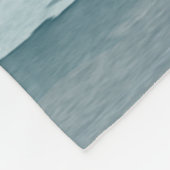 Couverture Polaire Eau bleu mer Abstraite (Coin)