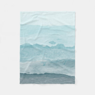 Couverture Polaire Eau bleu mer Abstraite