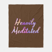 Couverture Polaire Eau bleu rose mauve fortement méditée sur Brown (Devant)