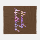 Couverture Polaire Eau bleu rose mauve fortement méditée sur Brown (Devant (Horizontal))