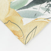 COUVERTURE POLAIRE EAU FLORALE VERTE JAUNE PROPRE ANNIVERSAIRE (Coin)