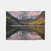 Couverture Polaire Eau | Maroon Bells Colorado (Devant (Horizontal))