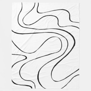 Couverture Polaire Ebb et flux 2 - Noir et blanc