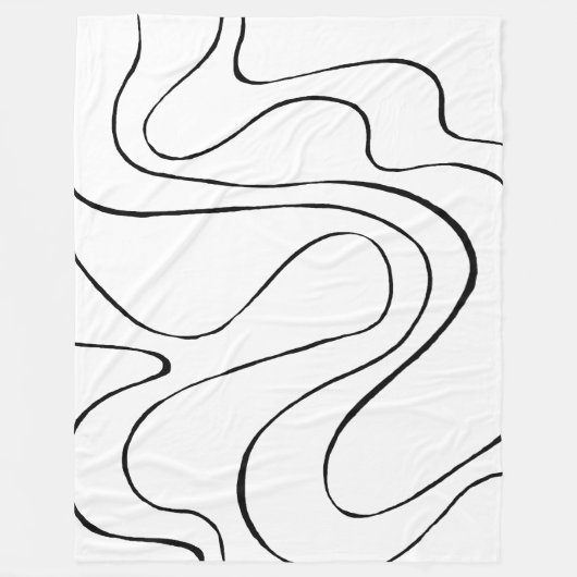 Couverture Polaire Ebb et flux 2 - Noir et blanc (Devant)