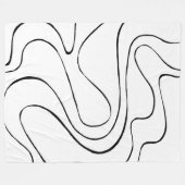 Couverture Polaire Ebb et flux 2 - Noir et blanc (Devant (Horizontal))