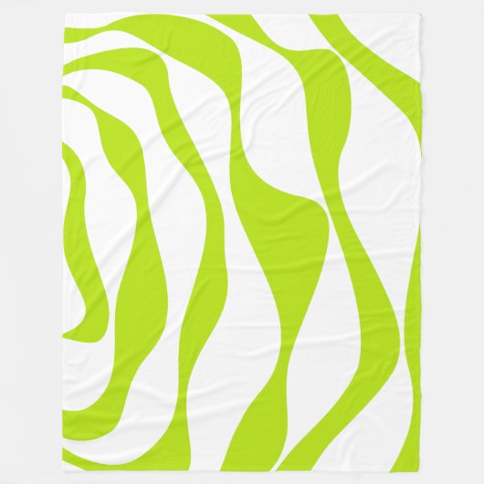 Couverture Polaire Ebb et flux 4 en Lime vert et blanc (Devant)