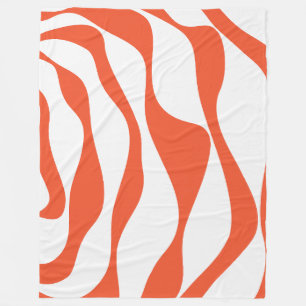 Couverture Polaire Ebb et flux 4 en orange et blanc