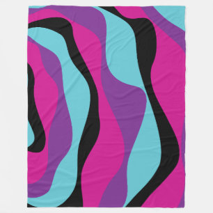 Couverture Polaire Ebb et flux 4 - rose, pourpre, bleu et noir