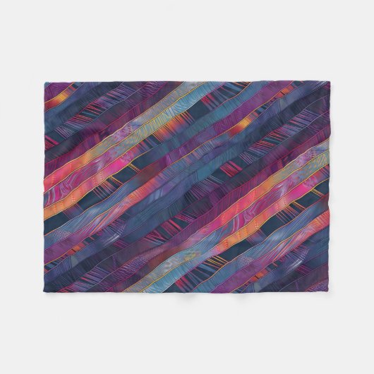 Couverture Polaire Éblouissant Patchwork de ruban (Devant (Horizontal))