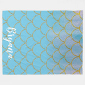 Couverture Polaire Écailles de Sirène Iridescentes Perle Brillant Sci (Devant (Horizontal))