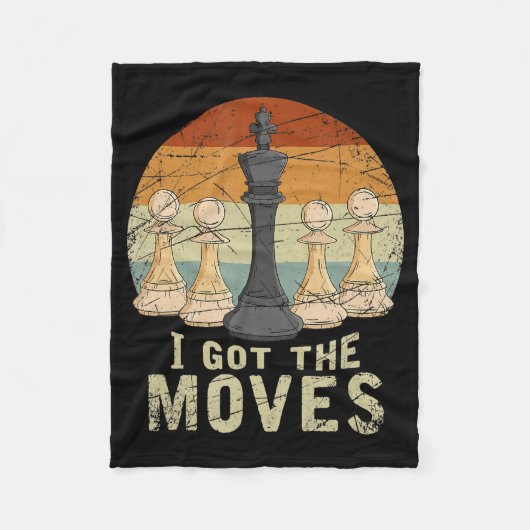 Couverture Polaire Échecs de la figure d'échecs du roi du pion et éch (Devant)