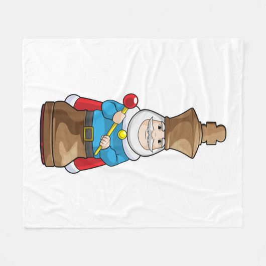 Couverture Polaire Échecs King Chess (Devant (Horizontal))