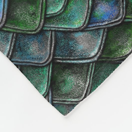 Couverture Polaire Échelles de dragon - émeraude (Coin)