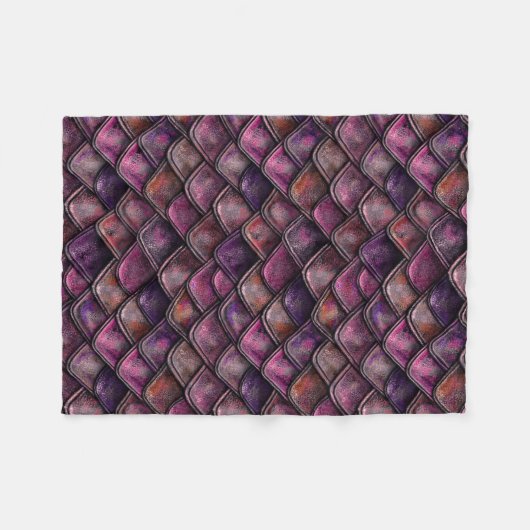 Couverture Polaire Échelles de dragon - Fushia (Devant (Horizontal))