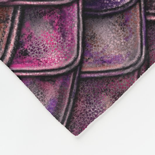 Couverture Polaire Échelles de dragon - Fushia (Coin)