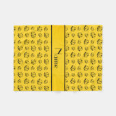 Couverture Polaire Échelles de justice jaune nom personnalisé (Devant (Horizontal))