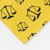Couverture Polaire Échelles de justice jaune nom personnalisé (Coin)