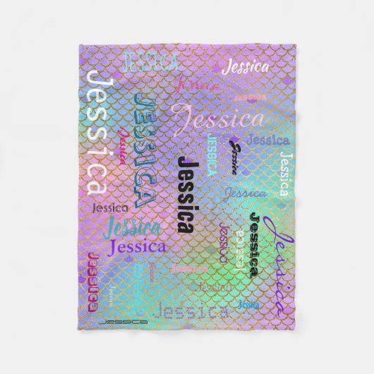 Couverture Polaire Échelles lumineuses personnalisées de sirène de (Devant)