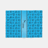 Couverture Polaire Échelles nommées personnalisées de justice de bleu (Devant (Horizontal))