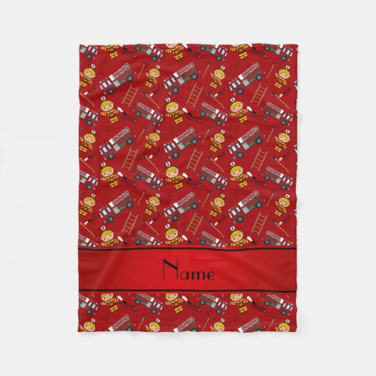 Couverture Polaire Échelles rouges nommées personnalisées de camions (Devant)