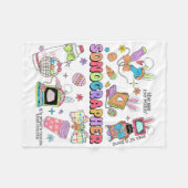 Couverture Polaire échographe de Pâques échographe de lapin de Pâques (Devant (Horizontal))
