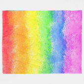 Couverture Polaire Éclaboussure d'aquarelle arc-en-ciel stylée chic (Devant (Horizontal))