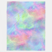 Couverture Polaire éclaboussure d'aquarelle opale : (Devant)