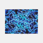 Couverture Polaire Éclair électrique néon bleu Tesla Coil (Devant (Horizontal))