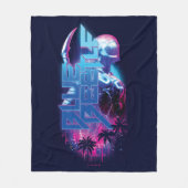 Couverture Polaire Éclairage de la ville rétrovague de dendroctones b (Devant)