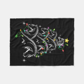 Couverture Polaire Éclairage de Noël du cheval, Uni-adultes_ki (Devant (Horizontal))