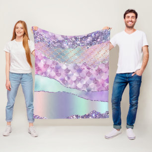 Couverture Polaire Éclats de sirène pourpre