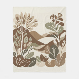 Couverture Polaire Eclectique Naturel Terracotta Rustique Boho