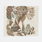 Couverture Polaire Eclectique Naturel Terracotta Rustique Boho (Devant (Horizontal))