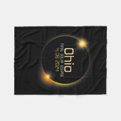 Couverture Polaire Eclipse 2024 Shirt State Ohio Total Solar Eclipse (Devant (Horizontal))
