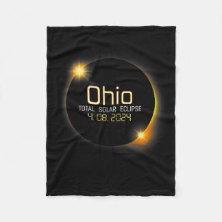 Couverture Polaire Eclipse 2024 Shirt State Ohio Total Solar Eclipse