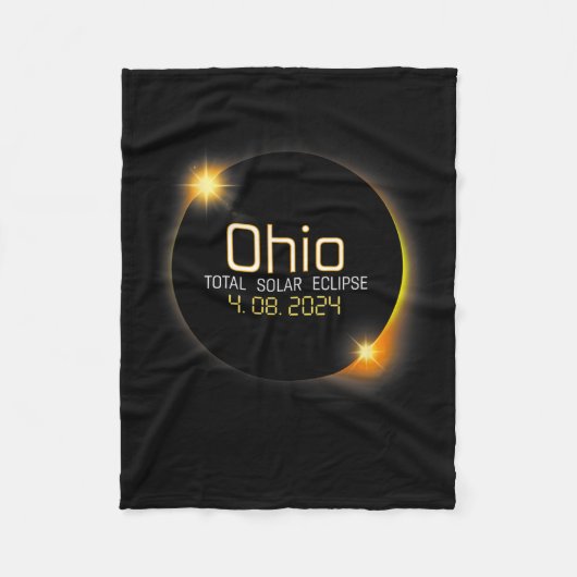 Couverture Polaire Eclipse 2024 Shirt State Ohio Total Solar Eclipse (Devant)