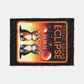 Couverture Polaire Éclipse solaire 2024 Chats Total Éclipse solaire 4 (Devant (Horizontal))