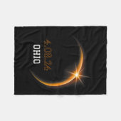 Couverture Polaire Éclipse solaire 2024 Totalité Ohio Printemps 4.08. (Devant (Horizontal))