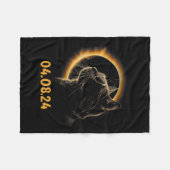 Couverture Polaire Éclipse Solaire Chat Éclipse Solaire Lunettes Chat (Devant (Horizontal))