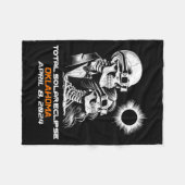 Couverture Polaire Éclipse Totale de Soleil Squelette Oklahoma Ok (Devant (Horizontal))