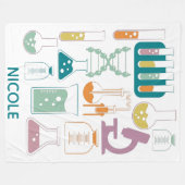 Couverture Polaire École de sciences et de chimie Art personnalisé (Devant (Horizontal))