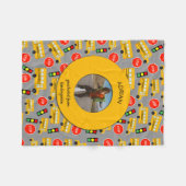 Couverture Polaire École Jaune Bus jardin d'enfants (Devant (Horizontal))