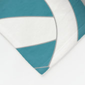 Couverture Polaire École turquoise ou équipe club couleurs volley-bal (Coin)