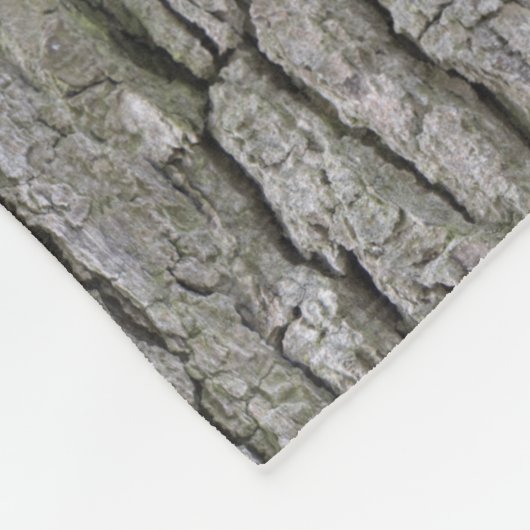 Couverture Polaire Écorce Rustique Faux Gris Sec (Coin)